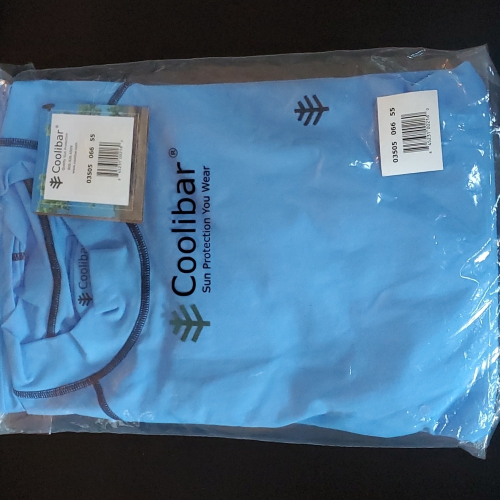 Coolibar Men's XL Tulum Long Sleeve Surf Rash Guard Shirt UPF 50+ NWT Sealed Bag